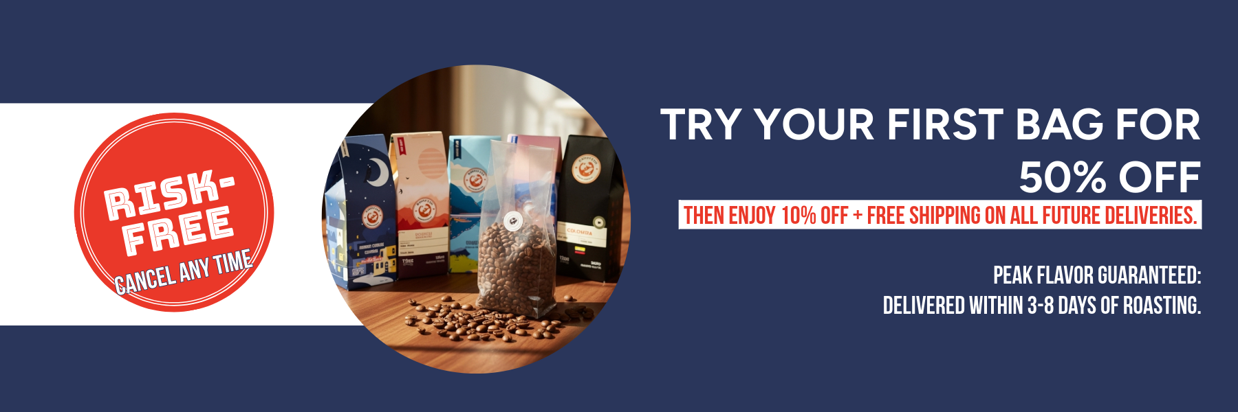 Archila Lab Promotional banner for a coffee subscription service