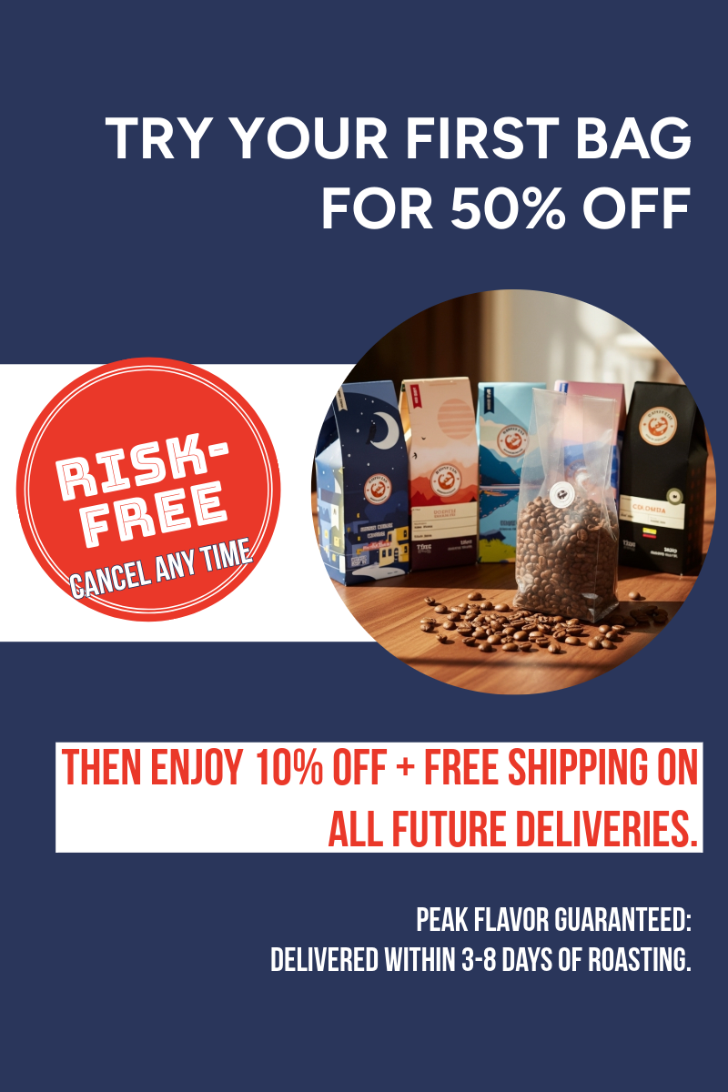 Archila Lab Promotional banner for a coffee subscription service